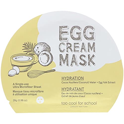 Too Cool For School Egg Cream Mask Hydrating Sheet Mask for Brightening & Nourishing