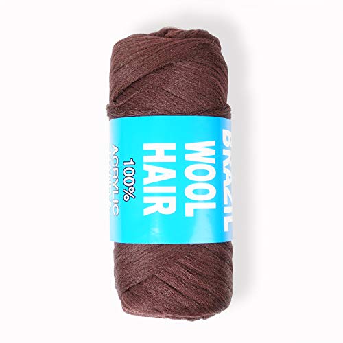 Acrylic Yarn for Braids - 4 Rolls Coffee Brown | Youngther