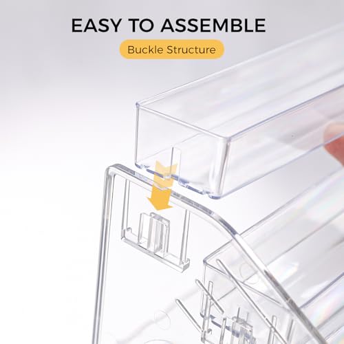 6 Tier Acrylic Nail Polish Organizer Holder Rack – Clear Display Stand for Bottles, Essential Oils, Makeup