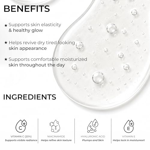 Pursonic Vitamin C Serum 20% - Organic Anti-Aging Face & Eye Treatment