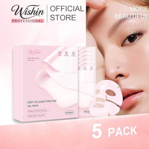 WISHIN Salmon DNA & Collagen Overnight Jelly Mask Sheet - 5 Pack