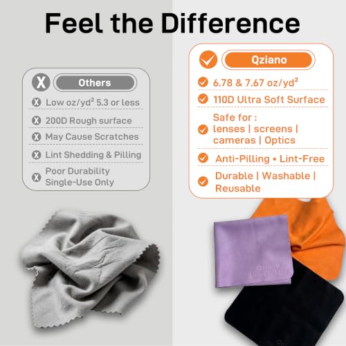10 Pack Microfiber Cleaning Cloths - Scratch-Free & Lint-Free for Eyeglasses, Phones, and Screens