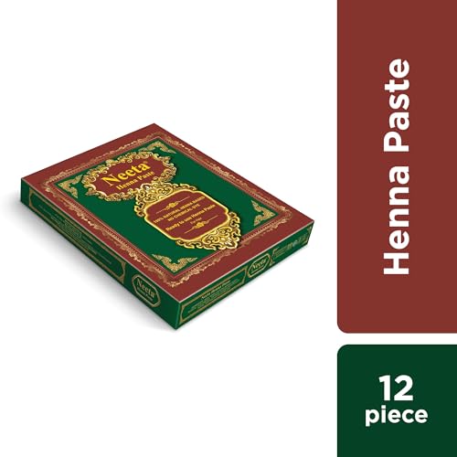 Neeta Ready-to-Use Herbal Henna Paste for Hair - Reddish Brown, Pack of 12