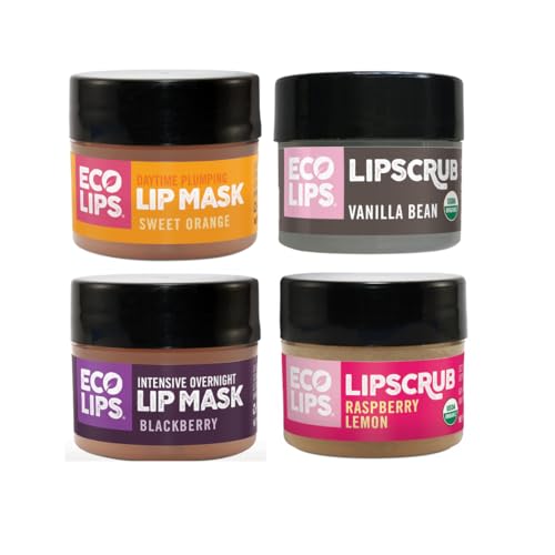 Eco Lips Organic Sugar Lip Scrub and Mask 4-Piece Care Set