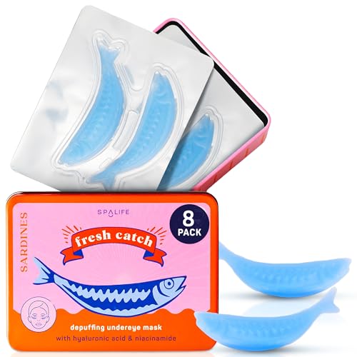 SpaLife Sardines Under Eye Patches with Niacinamide & Hyaluronic 8 Pairs — Fresh Catch Hydrogels