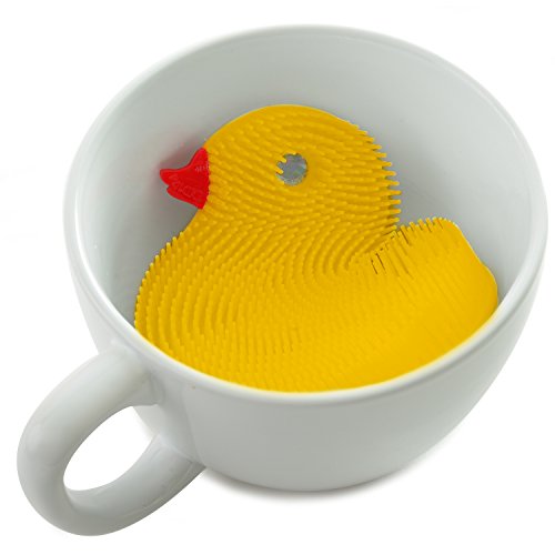 Norpro Silicone Duck Dish Brush - Double Sided, Heat Resistant & Dishwasher Safe