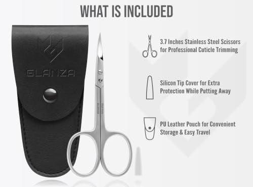 Extra Fine Curved Cuticle Scissors - Precision Stainless Steel Grooming Tool