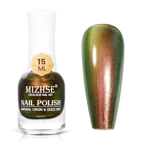 MIZHSE Chameleon Brown Nail Polish Quick Dry 15ml - Air Dry, High Pigment