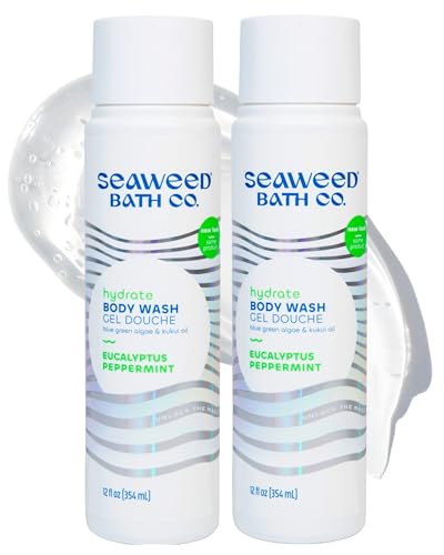 The Seaweed Bath Co. Hydrate Body Wash, Eucalyptus Peppermint, 12 oz (2 Pack)