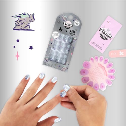 Olive & June Kids Pressies Press-On Nails - The Snack Force is Strong, Easy No-Glu Manicure for Tweens