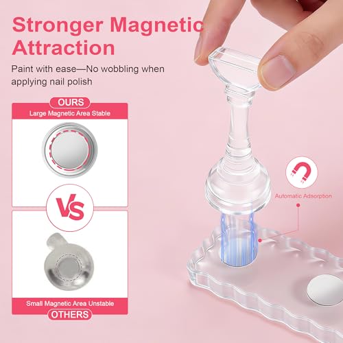 Magnetic Nail Stand Set for Press On Nails - Heart Shaped Holder
