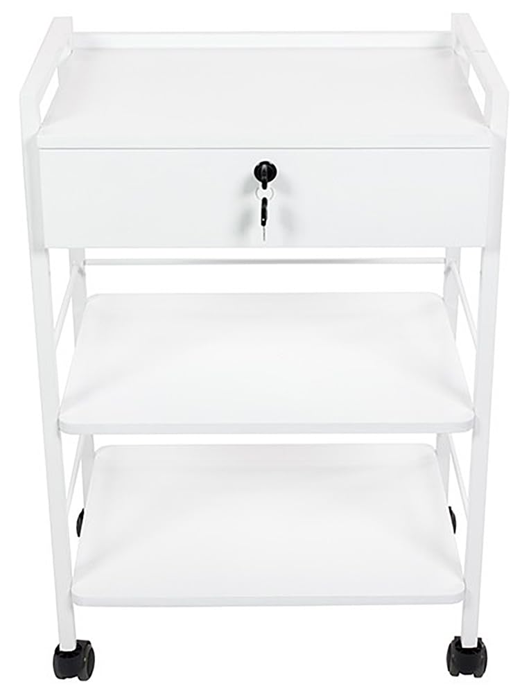 SKINACT Pro Single Drawer Cart Pro Medical Dental Mobile Utility Cabinet & Cart with Steel Frame and One Drawer