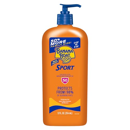 Banana Boat Sport SPF 50 Sunscreen Lotion, 12 Fl Oz - Water Resistant