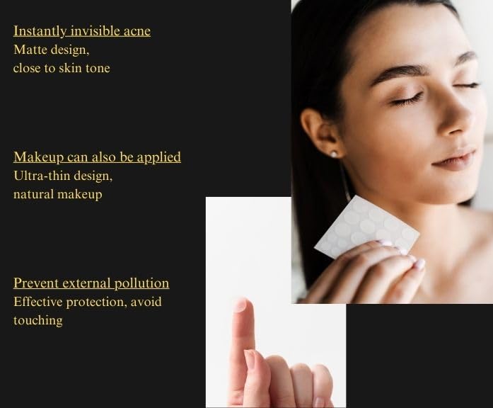 TrustLuxe Glow Hydrocolloid Acne Pimple Patches – Waterproof & Invisible, 36 Count