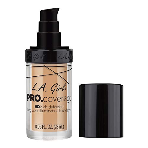 L.A. Girl Pro Coverage Liquid Foundation - Natural, 0.95 Fl Oz (Pack of 2)