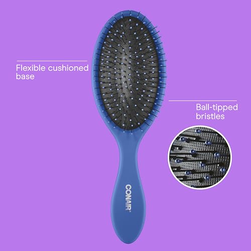 Conair Detangling Hair Brush Set - 3-Pack for Wet & Dry Hair