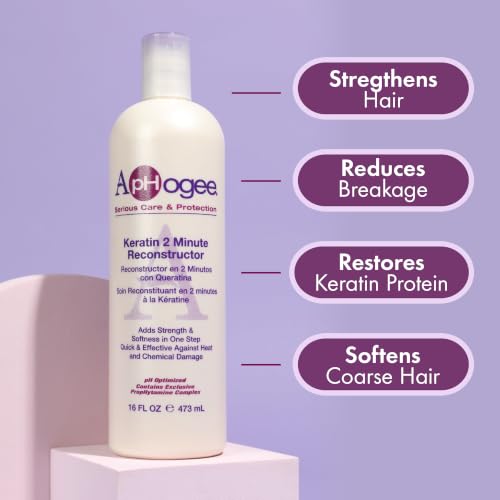 Aphogee Intensive 2 Minute Keratin Reconstructor - Clean Scent, 16 fl oz