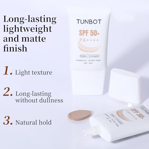 Tunbot Liquid Foundation SPF 50 - Full Coverage Matte 30ml