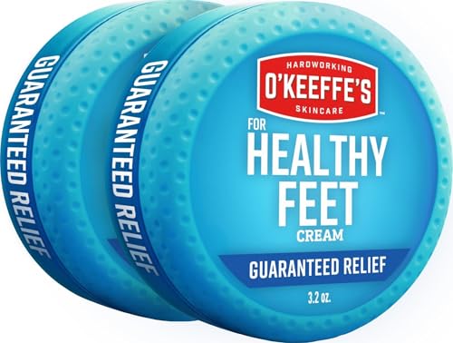O'Keeffe's Healthy Feet Foot Cream - 3.2 oz Jar (2 Pack) for Cracked Dry Feet Relief