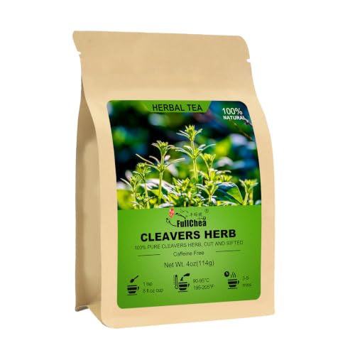 Premium Cleavers Herb Tea - 4oz Dried Galium Aparine, Caffeine-Free