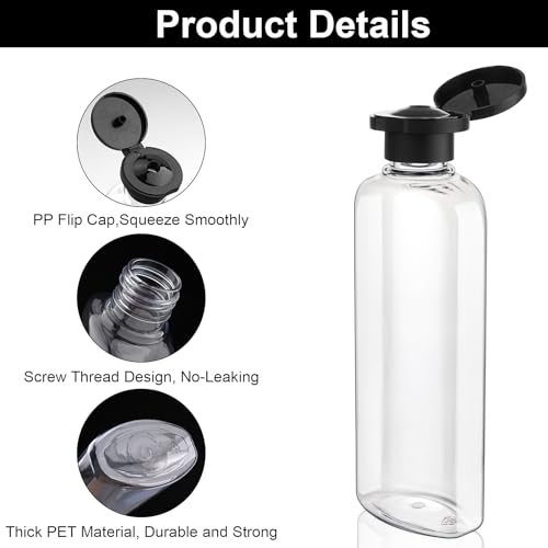 Wowang 7.7oz Travel Shampoo & Conditioner Bottles 9 Pack Leak-Proof Refillable Containers