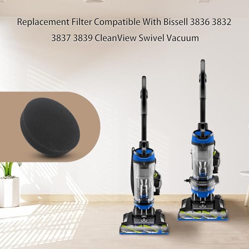 Bissell Vacuum Filter Replacement - 4 Pack for 3836, 3832, 3837, 3839