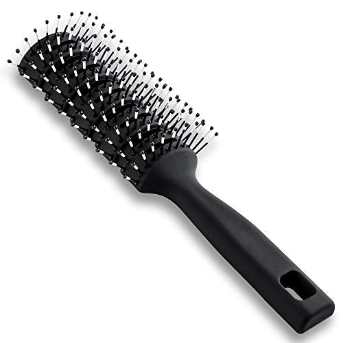 Vented Styling Brush for Quick Blow Drying, Black