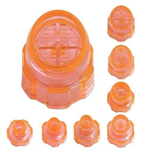 Elitzia 8Pcs Hydrodermabrasion Tips Set - Orange for Aqua Peel Machine