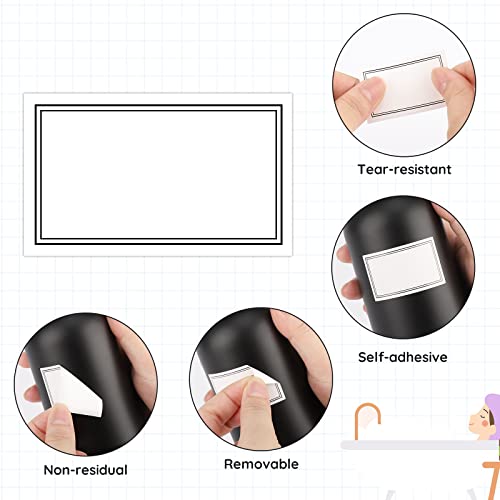 84-Pack Waterproof Self-Adhesive Labels for Bottles - Removable Stickers for Kitchen & Bathroom Organization