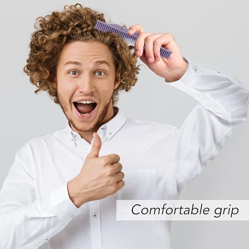 Allegro Combs Lavender 3-Row Detangling Comb for Curly Hair