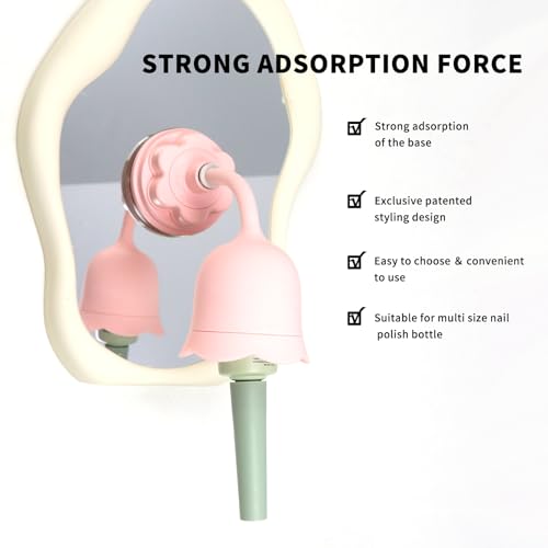 KUAUTD Blue 360° Rotating Nail Polish Bottle Holder Anti-Spill Stand