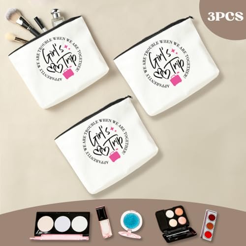 3-Piece Makeup Bag Set for Women - Perfect Travel Accessories & Gifts