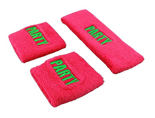 Funny Guy Mugs Party Rage Unisex Sweatband Set 3-Pack Headband & Wristbands