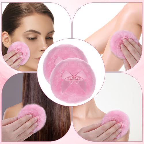 Large 3.5 Inch Body Powder Puff - 2 Pcs Soft & Washable