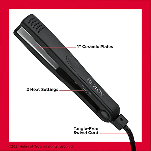 REVLON 1 Inch Ceramic Flat Iron for All Hair Types