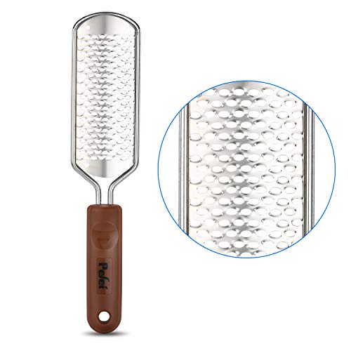 Pefei Professional Pedicure Foot File 1 Pack Stainless Steel Exfoliator for Wet & Dry Feet