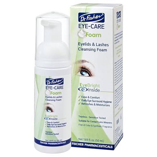 Dr. Fischer Tea Tree Oil Eyelid Cleanser 1.69 Fl Oz Tear-Free Eye Wash & Scrub