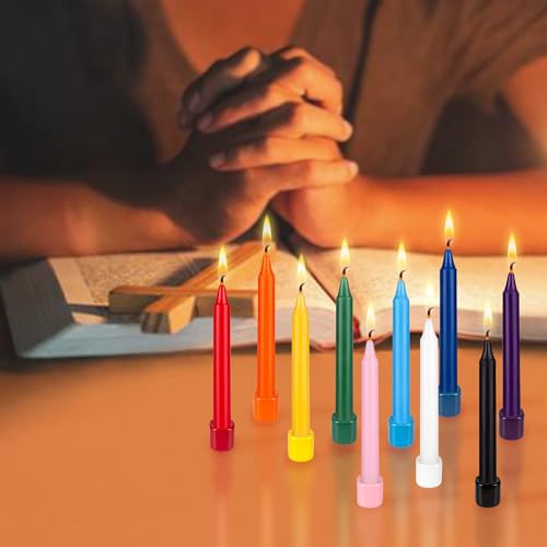 Gold Unscented Mini Taper Candles - 20 Count | 4" x 1/2" | Clean Burning for Rituals & Meditation