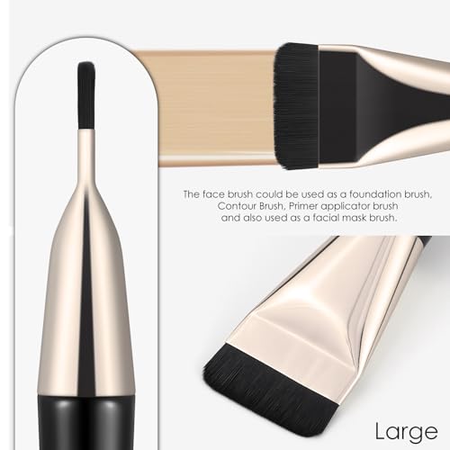 KINGMAS 2Pcs Ultra Thin Foundation & Concealer Brush Set