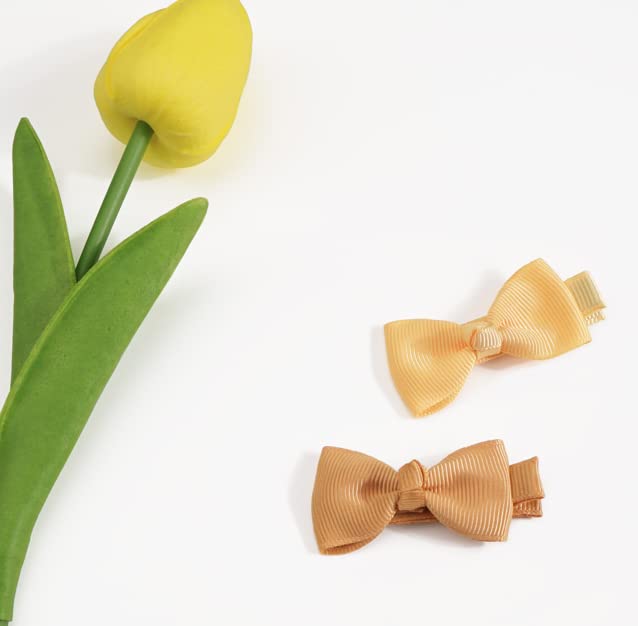 Baby Hair Clips - 50PCS Fully Lined Bows for Girls | Tiny 2" Alligator Clips for Infants & Toddlers