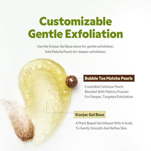 TIRTIR Matcha PDRN Bubble Tea Sugar Scrub for Sensitive Skin 100g