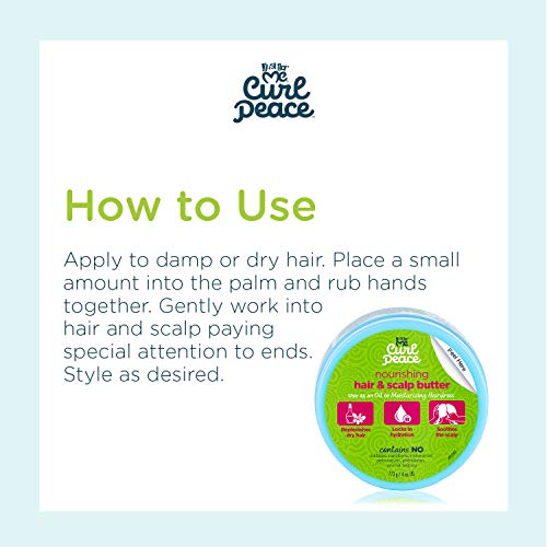 Just For Me Curl Peace Nourishing Hair & Scalp Butter 4 oz Pack of 3 - Hydrates & Strengthens Natural Hair