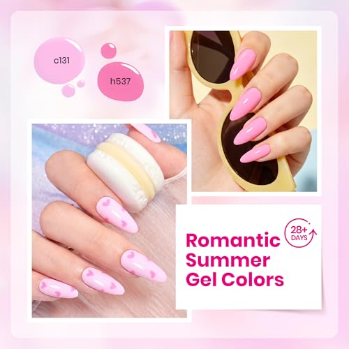 Beetles Pink Gel Nail Polish Set - 6 Shades for DIY Manicures