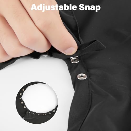 Adjustable Waterproof Hair Cutting Cape for Salon Use - Black