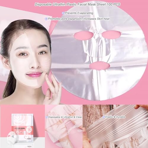 Disposable Facial Mask Sheets Set - Moisturizing Full Face & Neck Skin Care Masks