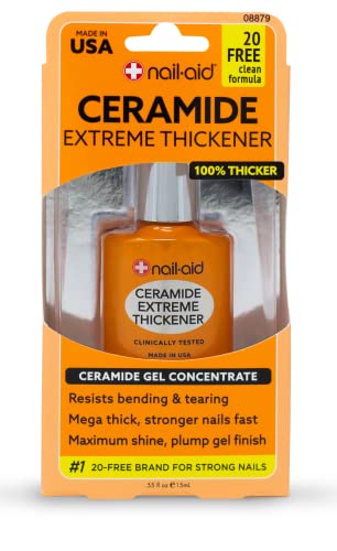 Nail-Aid Ceramide Extreme Thickener & Gel Top Coat, 2 Count
