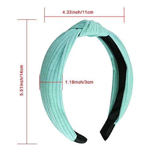 SIQUK 18-Pack Wide Turban Top Knot Headbands for Women, Soft Fabric