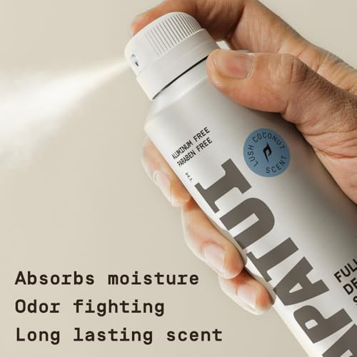 PAPATUI Full Body Deodorant Spray - Aluminum-Free Lush Coconut 5 oz