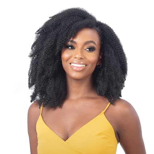 Pre-Fluffed Crochet Braids 16 Inch Poppin Twist for Natural Hair, 1B