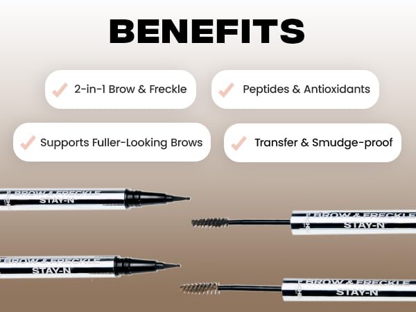 Sacheu 2-in-1 Brow Gel & Freckle Pen - Caramel Latte